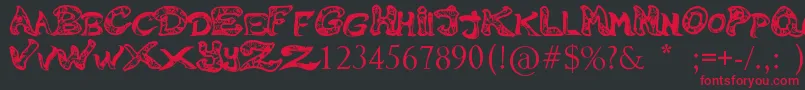 RaslaniMelissa Font – Red Fonts on Black Background