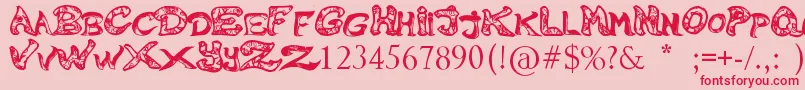 RaslaniMelissa Font – Red Fonts on Pink Background