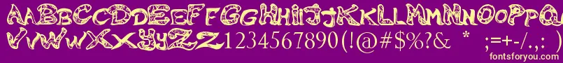 RaslaniMelissa Font – Yellow Fonts on Purple Background