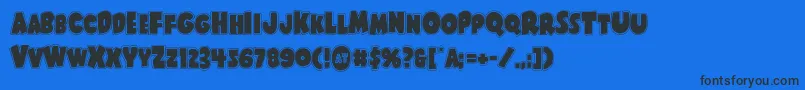 Shablagooacad Font – Black Fonts on Blue Background