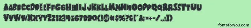 Shablagooacad Font – Black Fonts on Green Background