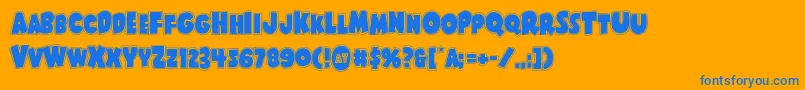 Shablagooacad Font – Blue Fonts on Orange Background