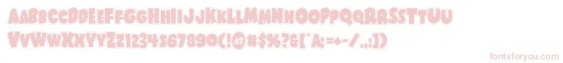 Shablagooacad-Schriftart – Rosa Schriften auf weißem Hintergrund
