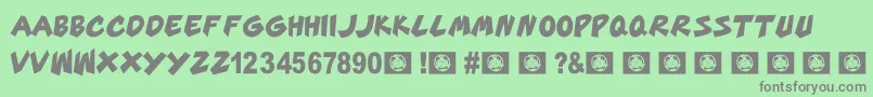 fuente Chopperrr – Fuentes Grises Sobre Fondo Verde