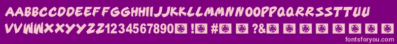 Chopperrr Font – Pink Fonts on Purple Background