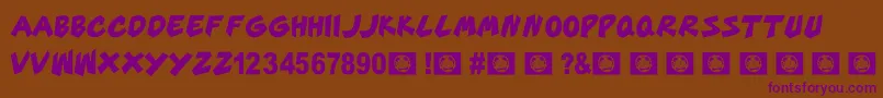 Chopperrr Font – Purple Fonts on Brown Background