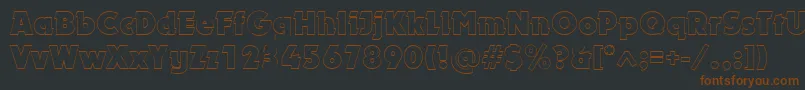 Czcionka DynaroutlineBold – brązowe czcionki na czarnym tle