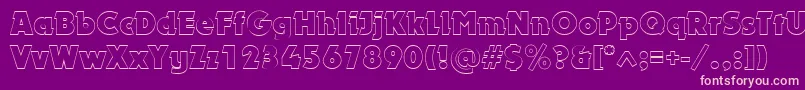 DynaroutlineBold Font – Pink Fonts on Purple Background