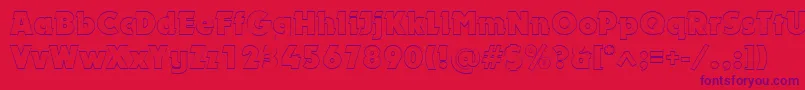 DynaroutlineBold Font – Purple Fonts on Red Background