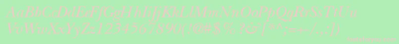 NewHoundsItalicItalic Font – Pink Fonts on Green Background