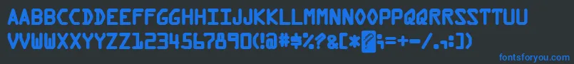 KreditBack Font – Blue Fonts on Black Background