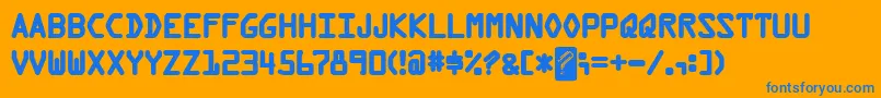 KreditBack Font – Blue Fonts on Orange Background