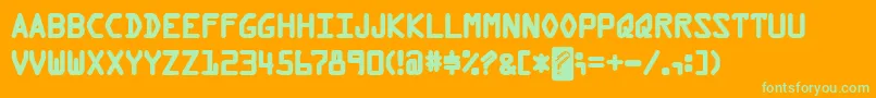 KreditBack Font – Green Fonts on Orange Background