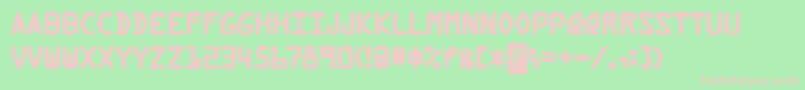 KreditBack Font – Pink Fonts on Green Background