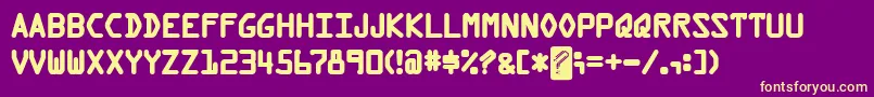 KreditBack Font – Yellow Fonts on Purple Background