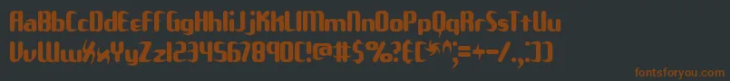 Шрифт Unxgala – коричневые шрифты на чёрном фоне