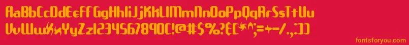 Unxgala Font – Orange Fonts on Red Background