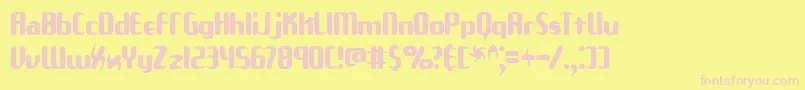 Unxgala Font – Pink Fonts on Yellow Background