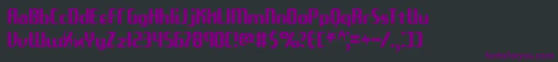 Шрифт Unxgala – фиолетовые шрифты на чёрном фоне