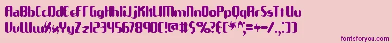 Unxgala Font – Purple Fonts on Pink Background