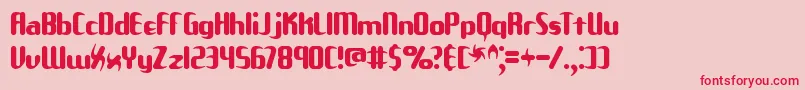 Unxgala Font – Red Fonts on Pink Background