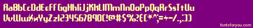 Unxgala Font – Yellow Fonts on Purple Background