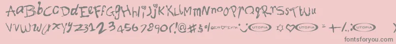 Font ffy Font – Gray Fonts on Pink Background