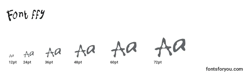 Größen der Schriftart Font ffy