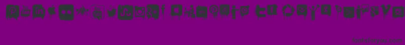 Шрифт NightmareOnSocialMedia – чёрные шрифты на фиолетовом фоне