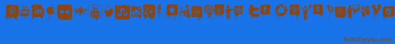 NightmareOnSocialMedia Font – Brown Fonts on Blue Background