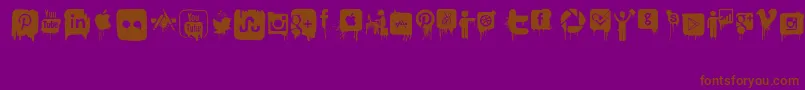 NightmareOnSocialMedia Font – Brown Fonts on Purple Background