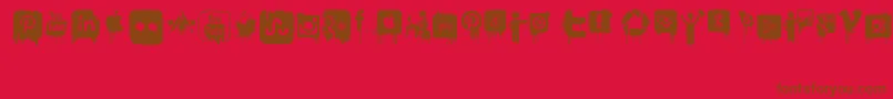 フォントNightmareOnSocialMedia – 赤い背景に茶色の文字