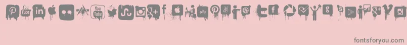 フォントNightmareOnSocialMedia – ピンクの背景に灰色の文字
