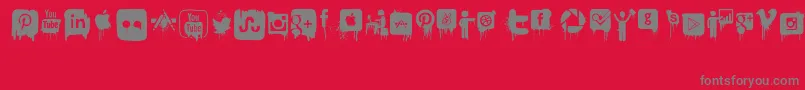 NightmareOnSocialMedia Font – Gray Fonts on Red Background