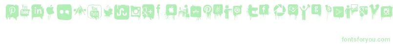 フォントNightmareOnSocialMedia – 緑のフォント