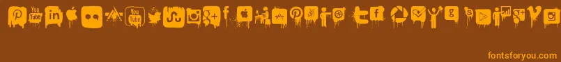 NightmareOnSocialMedia Font – Orange Fonts on Brown Background