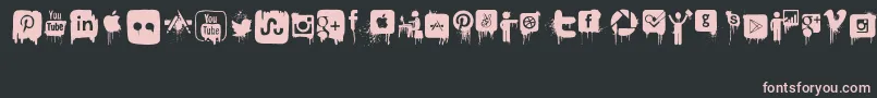 フォントNightmareOnSocialMedia – 黒い背景にピンクのフォント