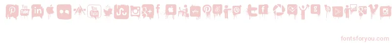 フォントNightmareOnSocialMedia – ピンクのフォント