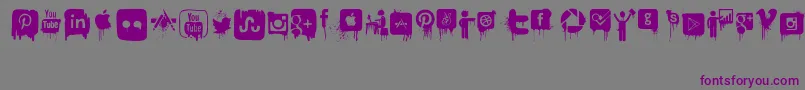 NightmareOnSocialMedia-fontti – violetit fontit harmaalla taustalla