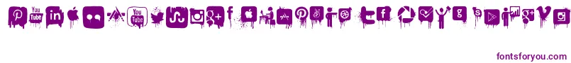 フォントNightmareOnSocialMedia – 白い背景に紫のフォント