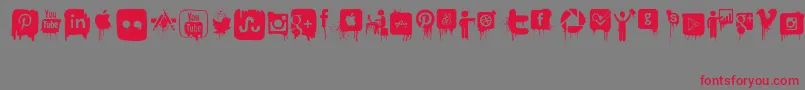 fuente NightmareOnSocialMedia – Fuentes Rojas Sobre Fondo Gris