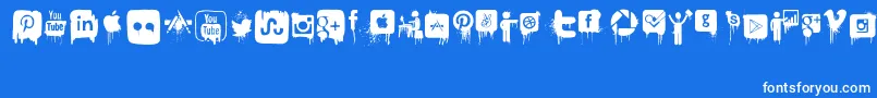 NightmareOnSocialMedia Font – White Fonts on Blue Background