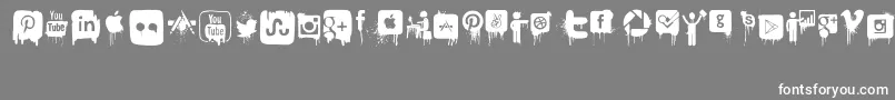 フォントNightmareOnSocialMedia – 灰色の背景に白い文字