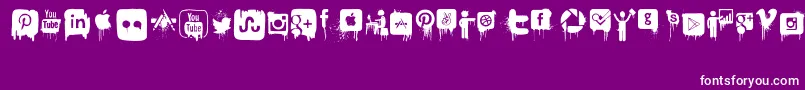 Шрифт NightmareOnSocialMedia – белые шрифты на фиолетовом фоне