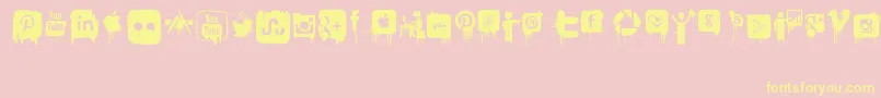 NightmareOnSocialMedia Font – Yellow Fonts on Pink Background