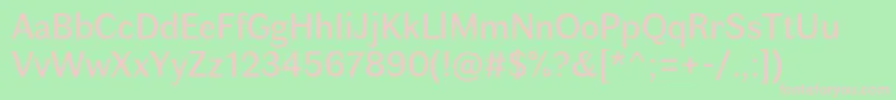FauneTextregular Font – Pink Fonts on Green Background