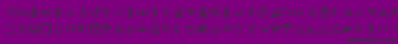 Signotek Font – Black Fonts on Purple Background