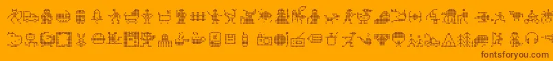 Signotek Font – Brown Fonts on Orange Background