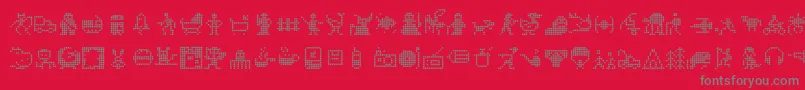 フォントSignotek – 赤い背景に灰色の文字