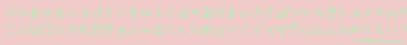 Signotek Font – Green Fonts on Pink Background